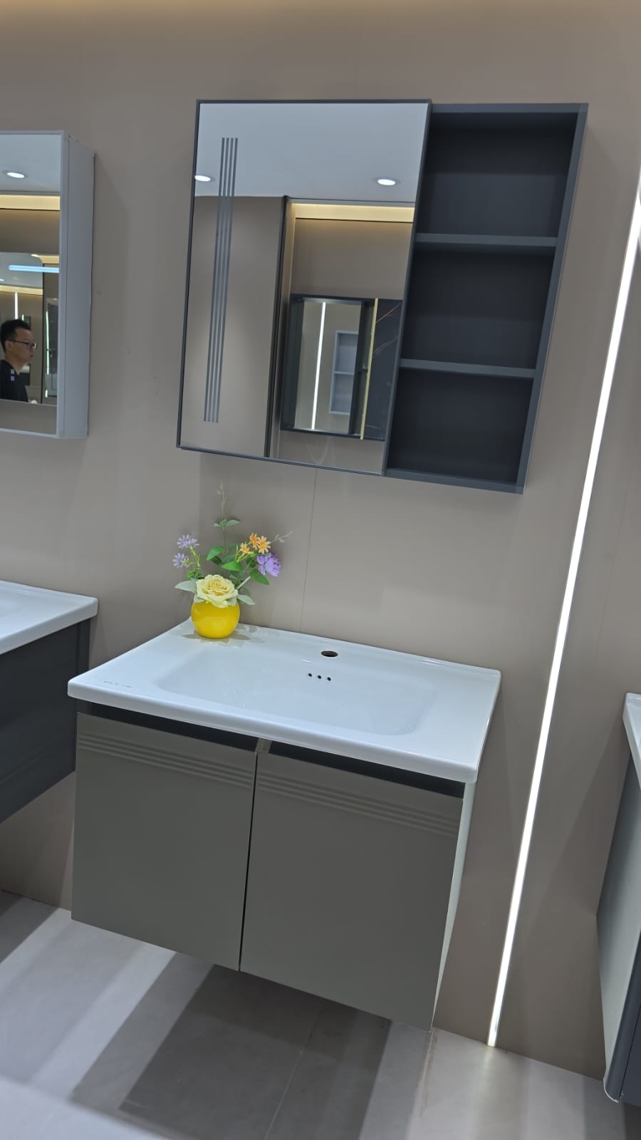 Linea Vanity — Slate Grey