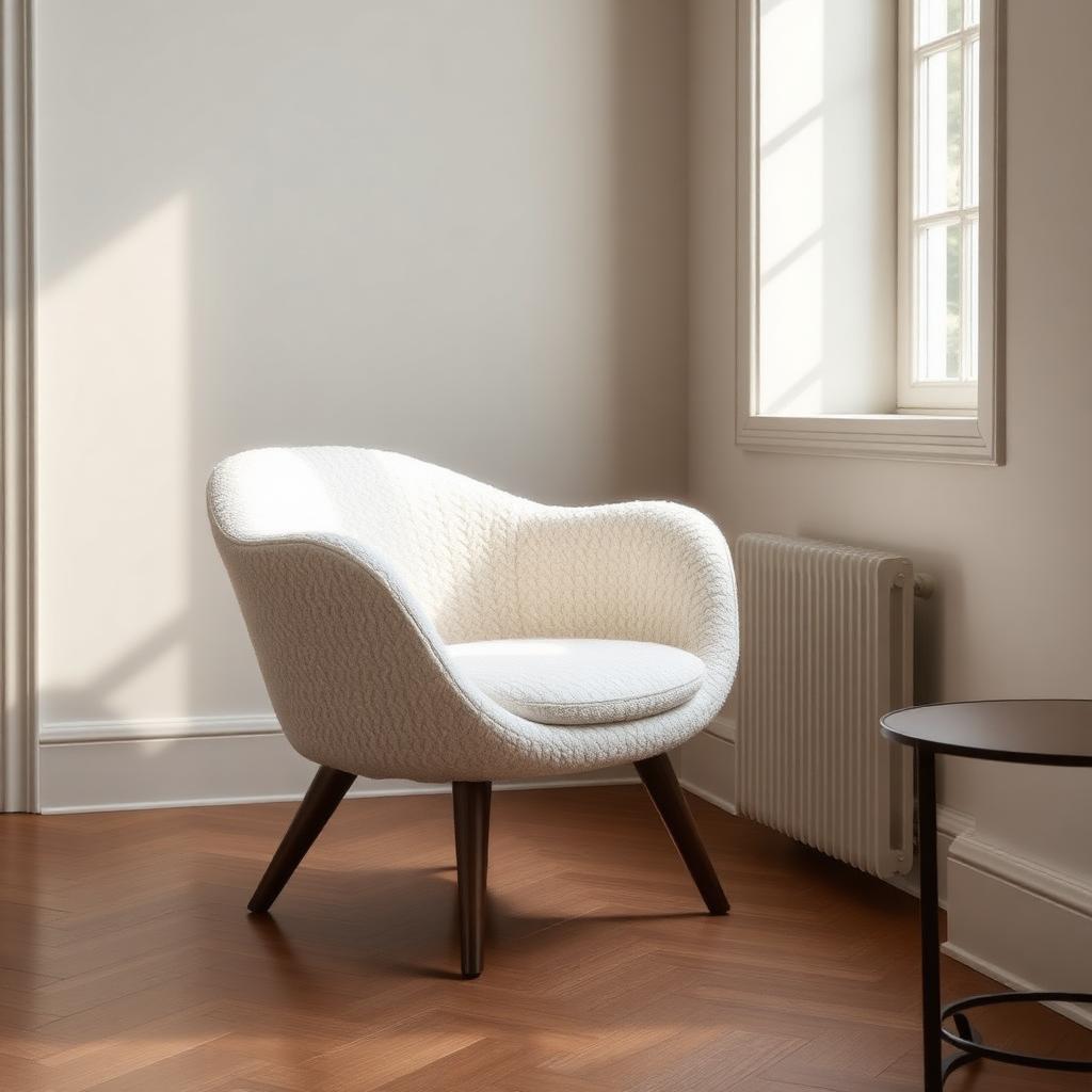 Boucle Sculpted Accent Chair