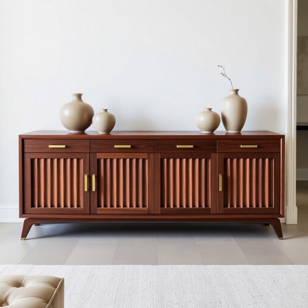 Fluted Walnut Sideboard