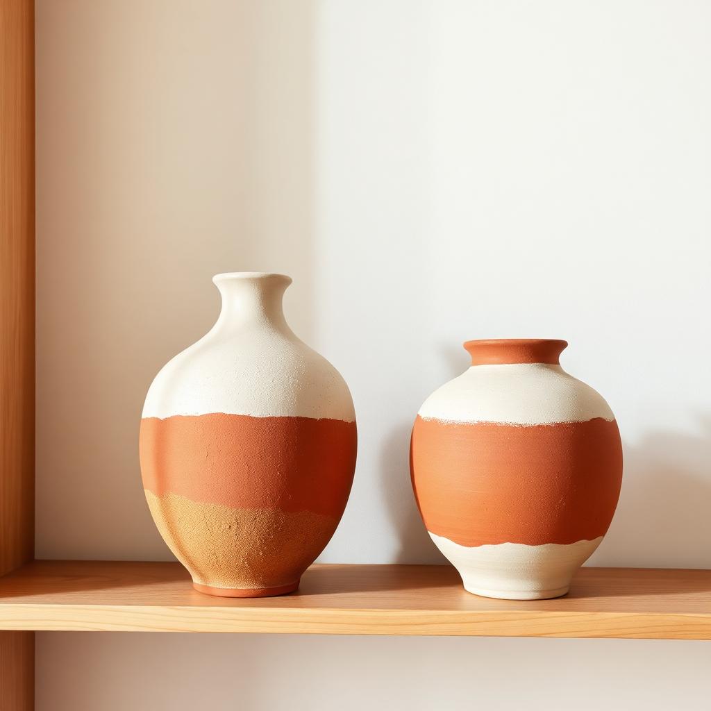 Earth Stoneware Vessel Pair